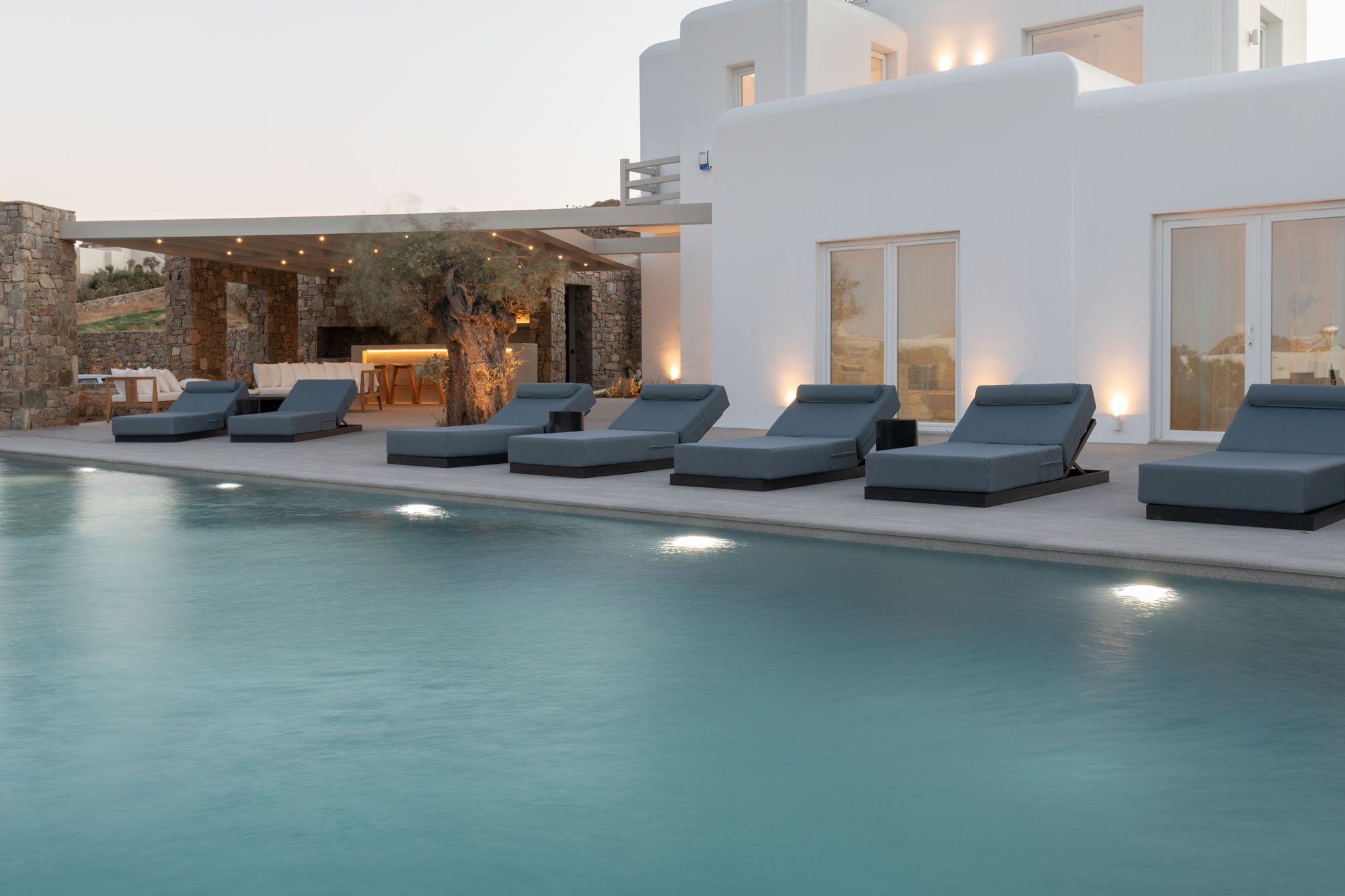 blue white villas mykonos - villa lambo