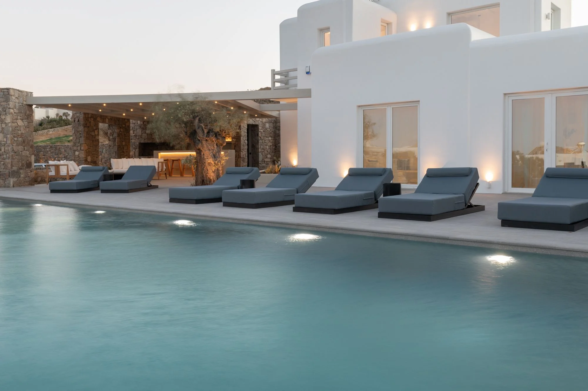 blue white villas mykonos - villa lambo