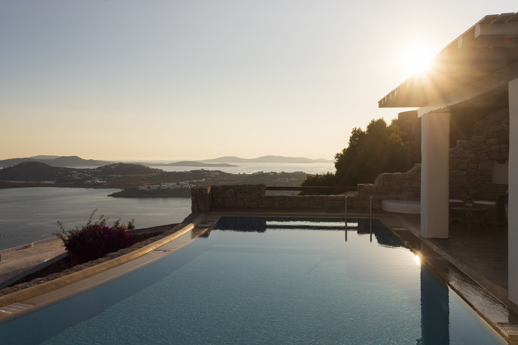 pool White Blue Villas Cyclades mykonos 5