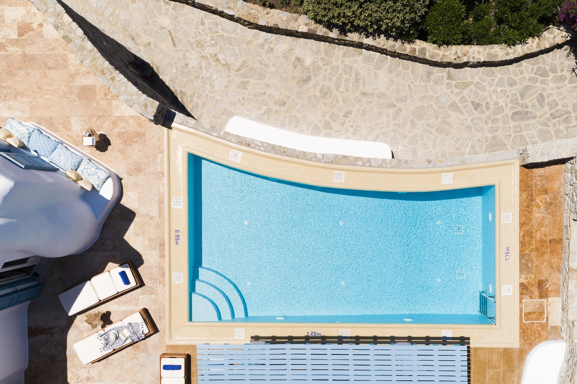 pool White Blue Villas Cyclades mykonos