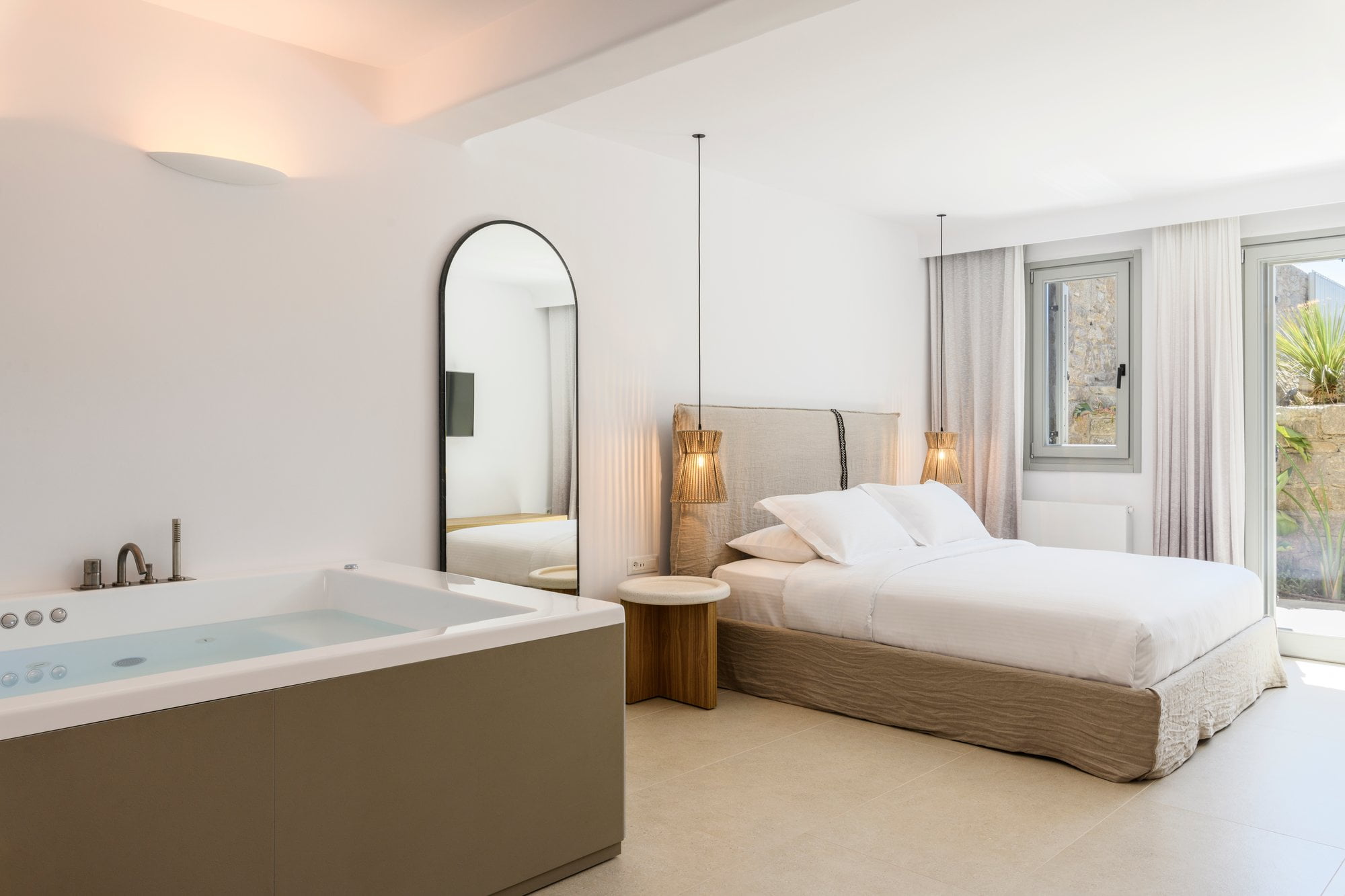 millionaires villa - luxurious villa mykonos rent bed