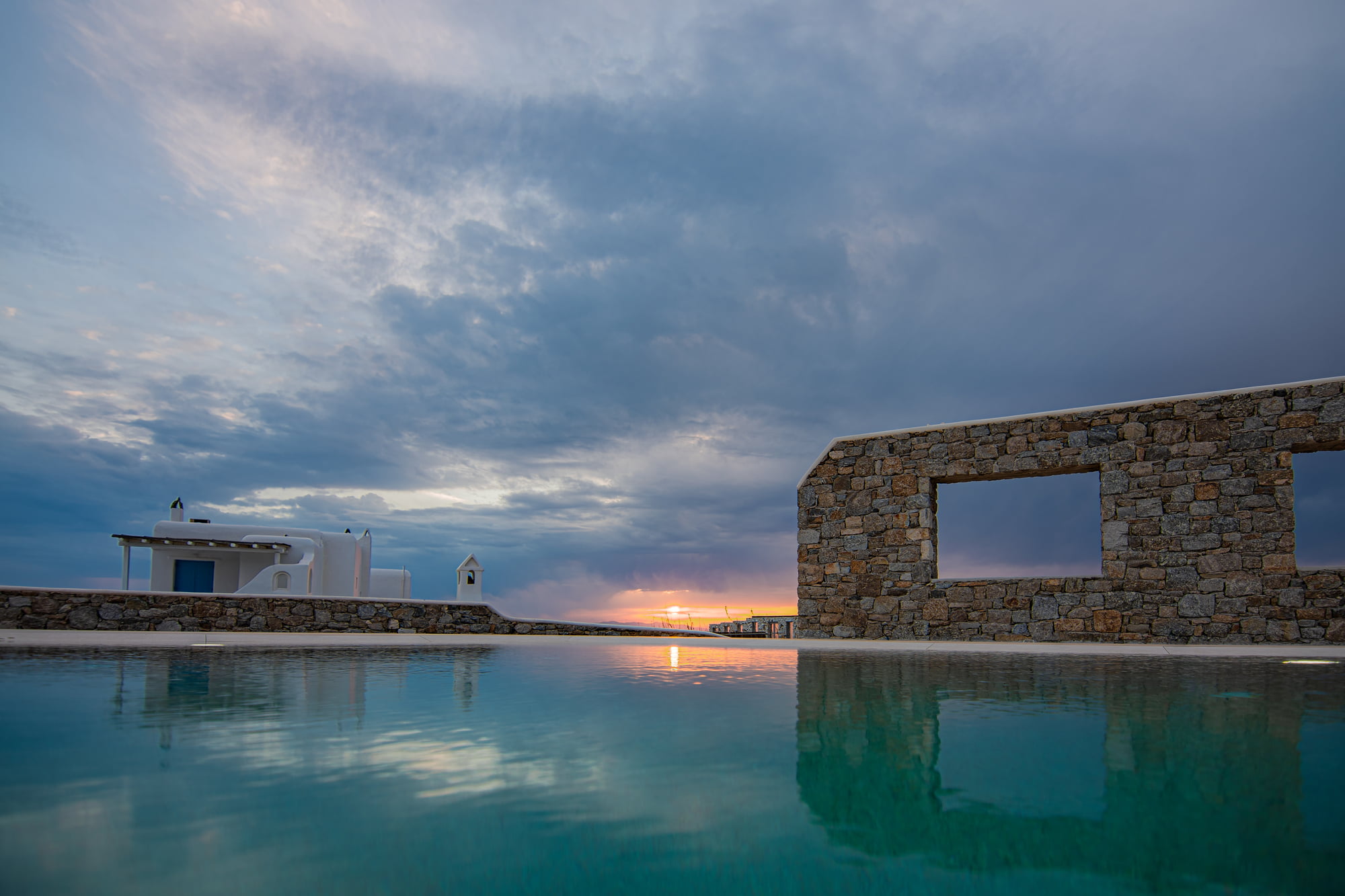 villas mykonos rent - marevento villa pool
